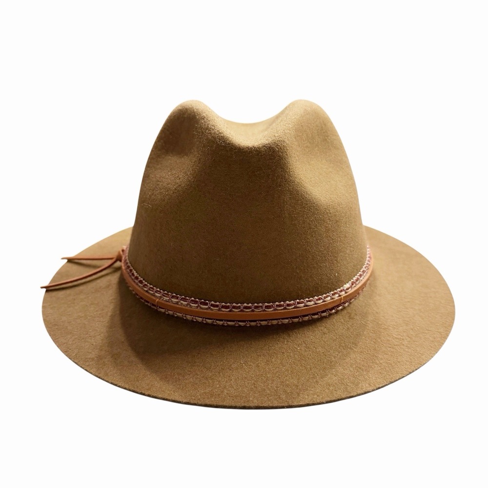 Anna & Ava Women 100% Wool Fedora Hat Brown Western Rancher Wide Brim Boho Fall - Picture 3 of 8